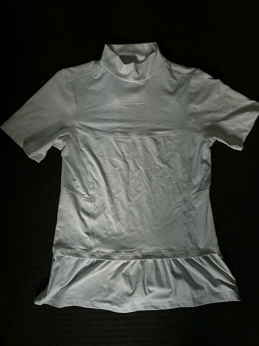 KUTFTBL White Quarter Sleeve Undershirt with Turtle Neck Large